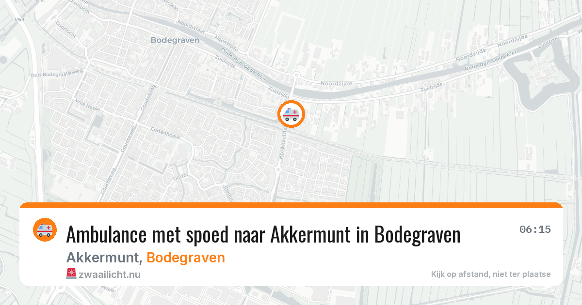 Ambulance met spoed naar Akkermunt in Bodegraven — 21 jul 2026