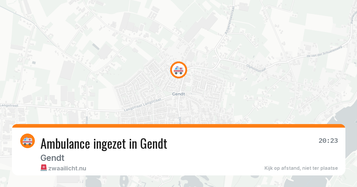 Ambulance ingezet in Gendt — 7 jul 2026