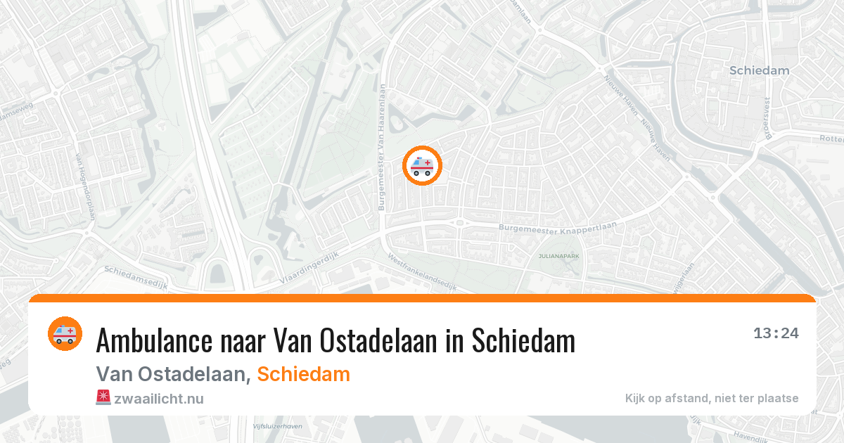 Ambulance naar Van Ostadelaan in Schiedam — 30 mrt 2026