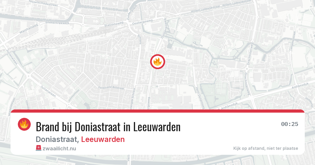 Brand bij Doniastraat in Leeuwarden — 22 jan 2026