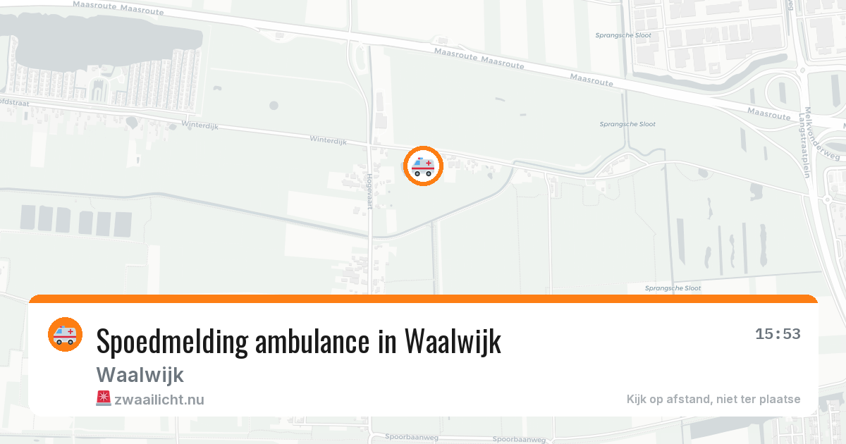 Spoedmelding ambulance in Waalwijk — 14 jul 2026