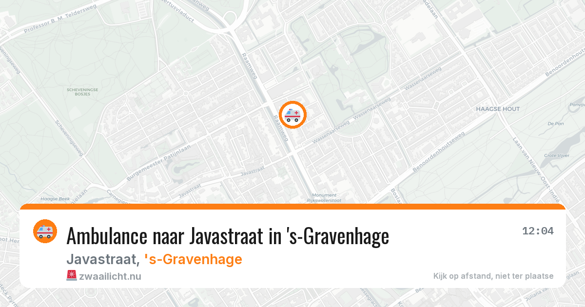 Ambulance naar Javastraat in 's-Gravenhage — 25 jul 2026