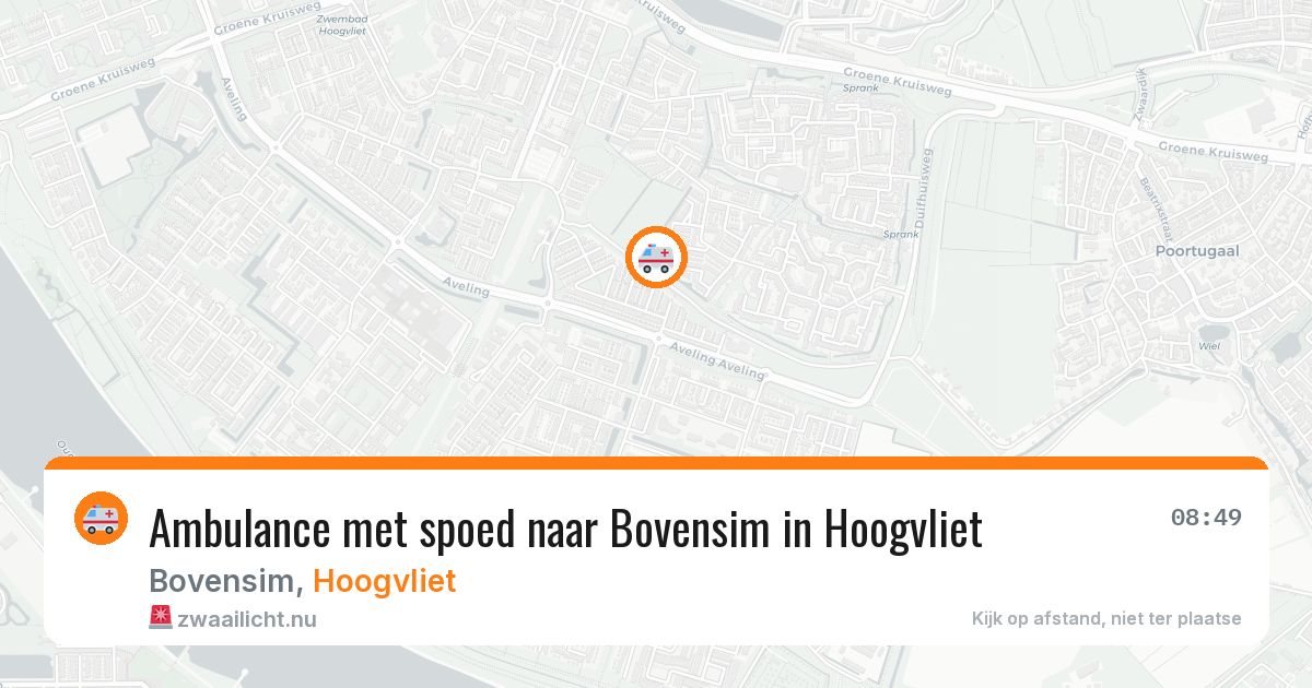 Ambulance met spoed naar Bovensim in Hoogvliet — 19 jul 2026