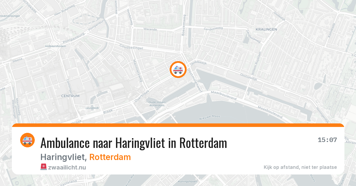 Ambulance naar Haringvliet in Rotterdam — 16 jul 2026