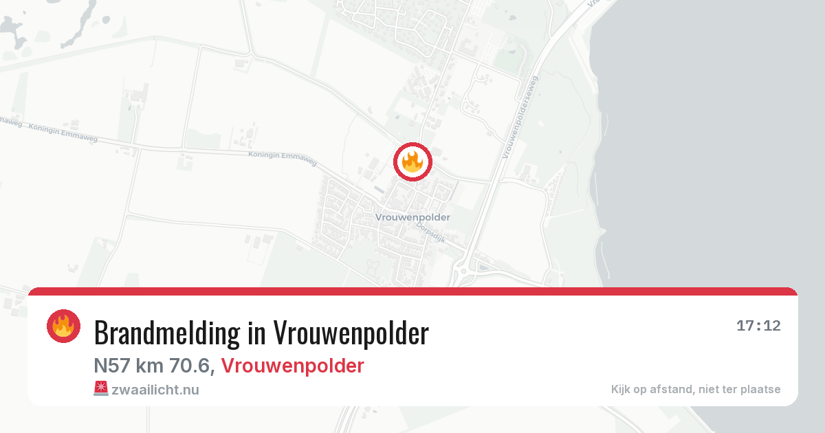 Brandmelding in Vrouwenpolder — 26 jul 2026