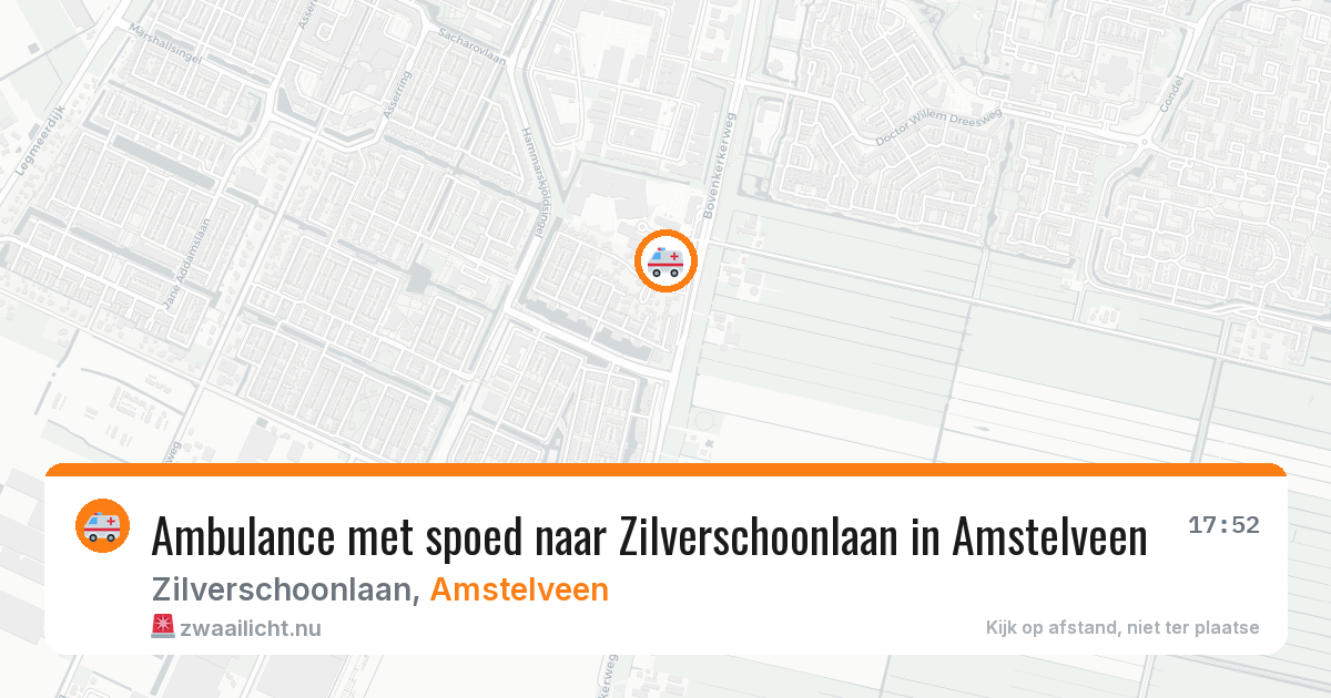Ambulance met spoed naar Zilverschoonlaan in Amstelveen — 15 jul 2026