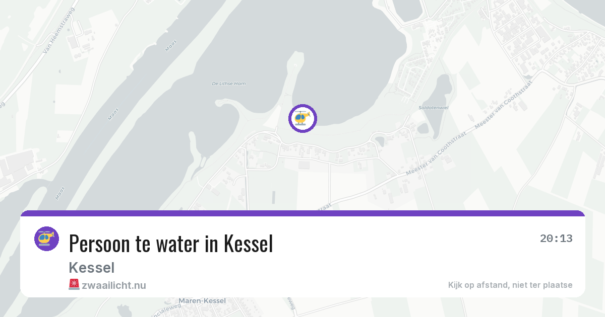 Persoon te water in Kessel — 6 jul 2026