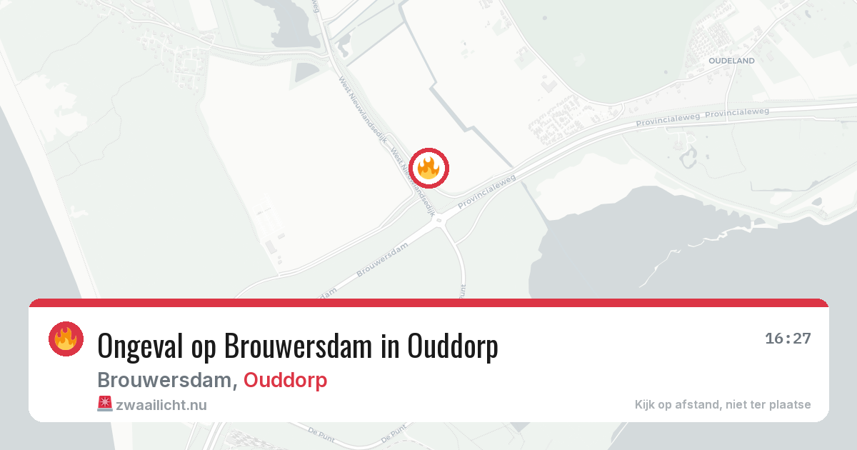 Ongeval op Brouwersdam in Ouddorp — 12 jul 2026