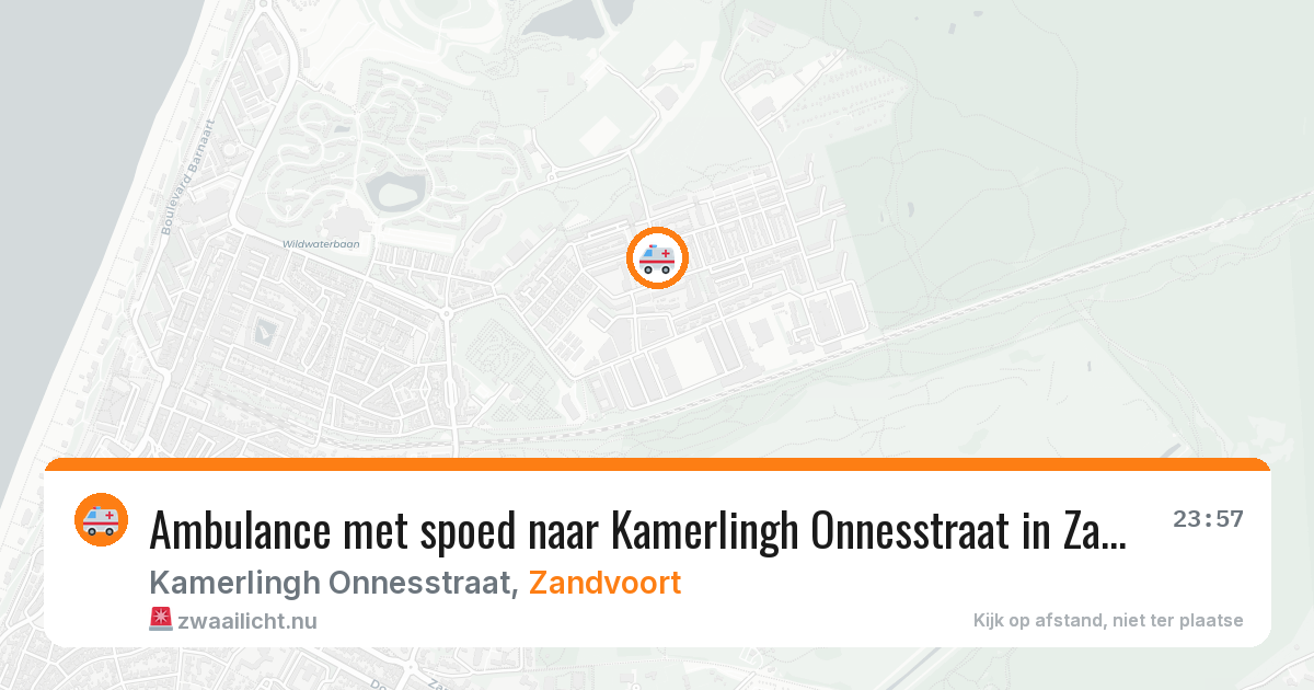 Ambulance met spoed naar Kamerlingh Onnesstraat in Zandvoort — 22 jul 2026