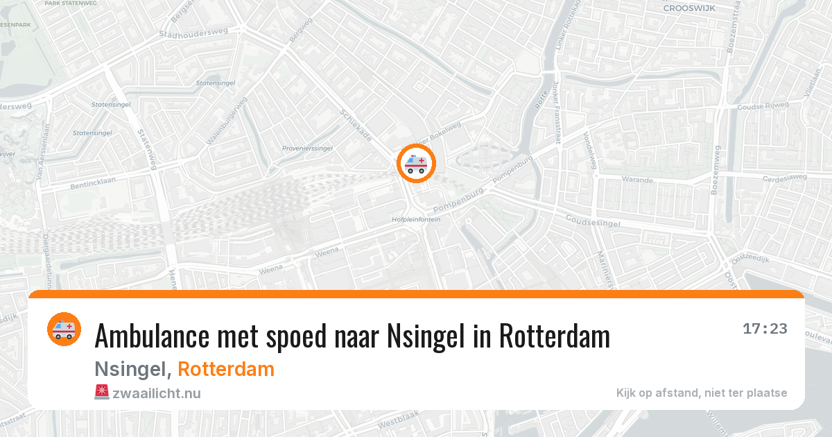 Ambulance met spoed naar Nsingel in Rotterdam — 11 jul 2026