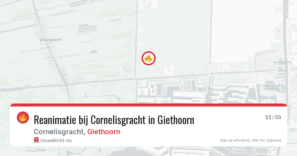 Reanimatie bij Cornelisgracht in Giethoorn — 11 jul 2026