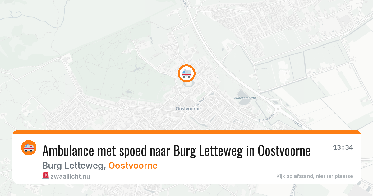 Ambulance met spoed naar Burg Letteweg in Oostvoorne — 1 jun 2026