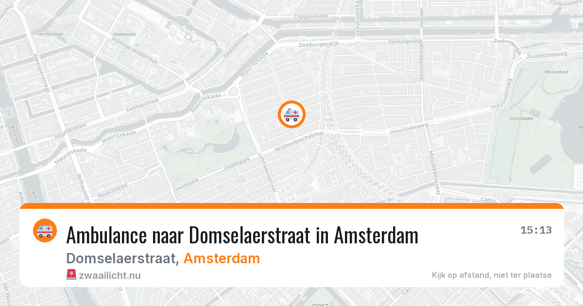 Ambulance naar Domselaerstraat in Amsterdam — 15 jul 2026