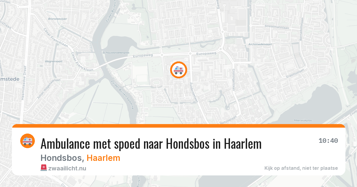 Ambulance met spoed naar Hondsbos in Haarlem — 18 feb 2026