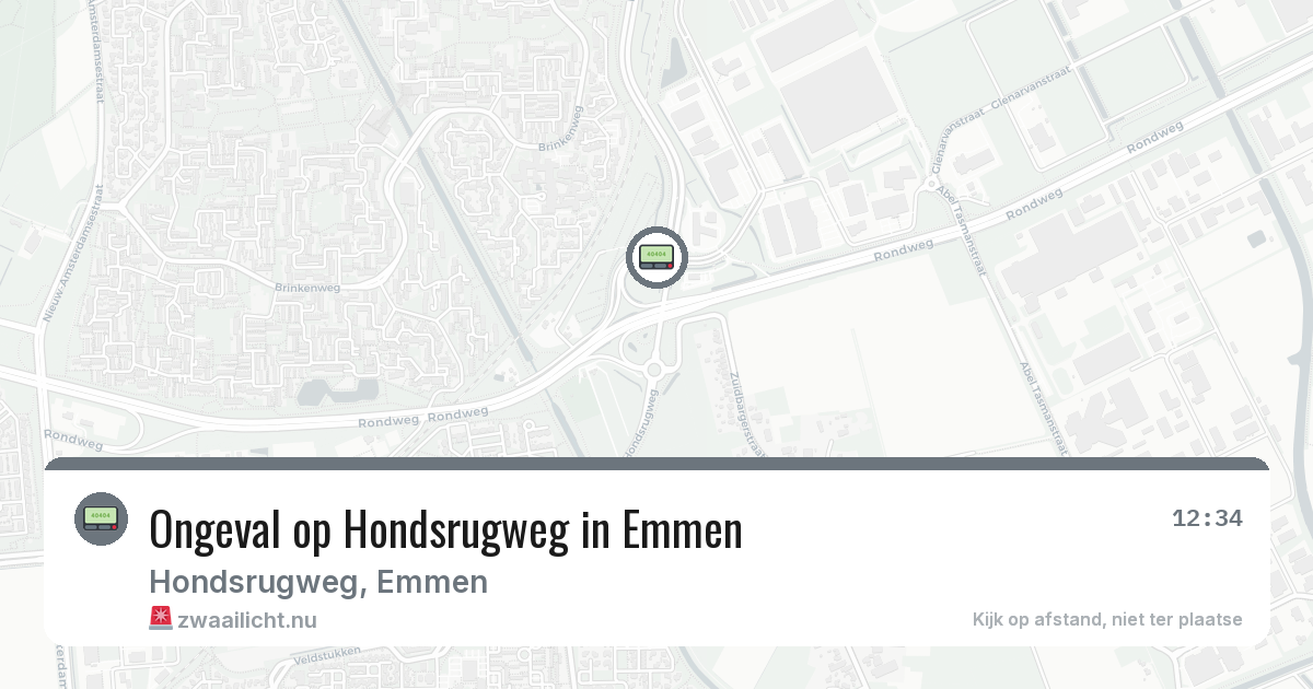 Ongeval op Hondsrugweg in Emmen — 5 mrt 2026