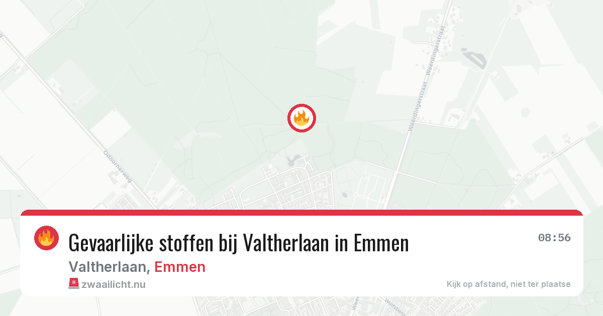 Gevaarlijke stoffen bij Valtherlaan in Emmen — 20 mrt 2026