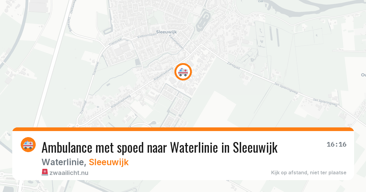 Ambulance met spoed naar Waterlinie in Sleeuwijk — 24 mrt 2026