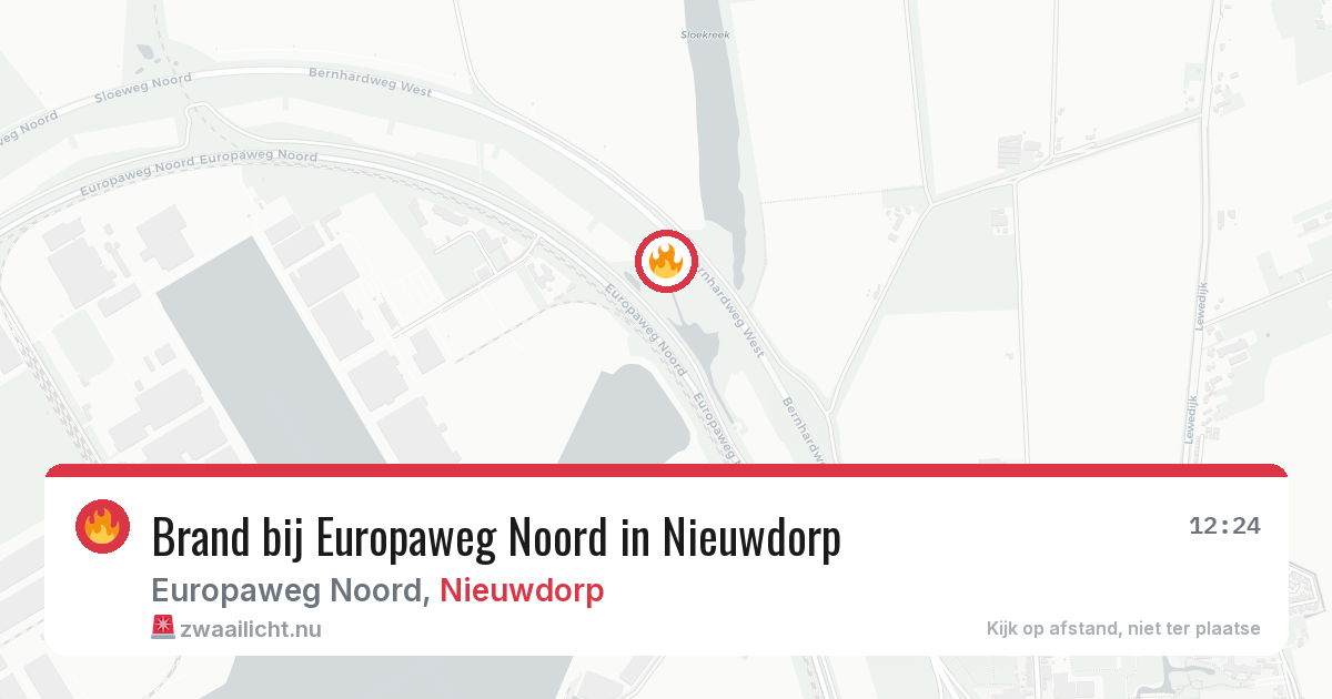 Brand bij Europaweg Noord in Nieuwdorp — 14 jul 2026