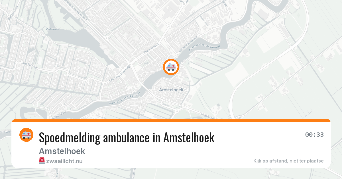 Spoedmelding ambulance in Amstelhoek — 21 jul 2026