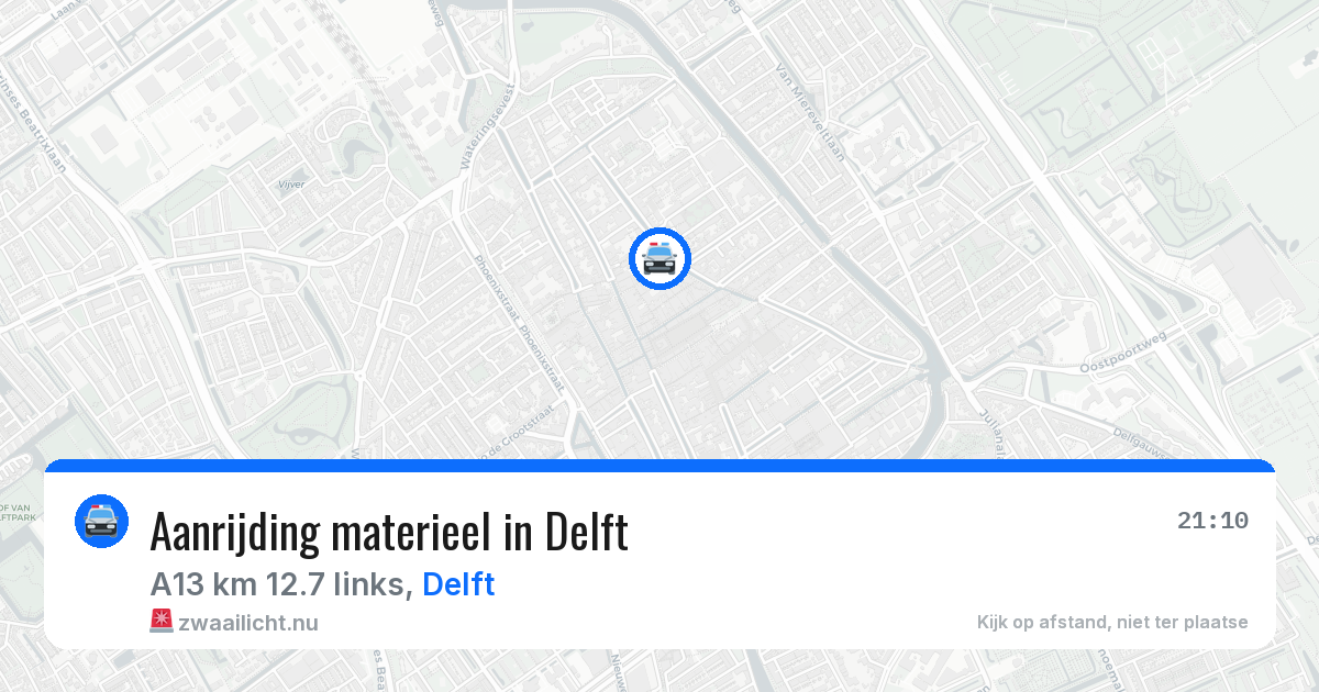 Aanrijding materieel in Delft — 16 jul 2026