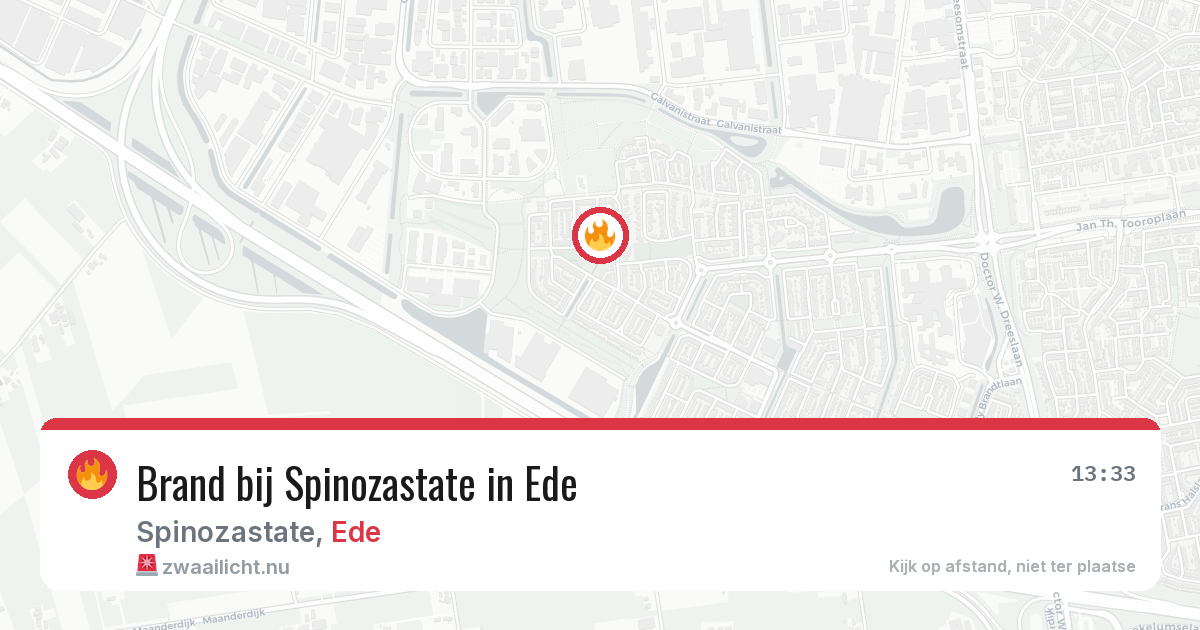 Brand bij Spinozastate in Ede — 21 mei 2026