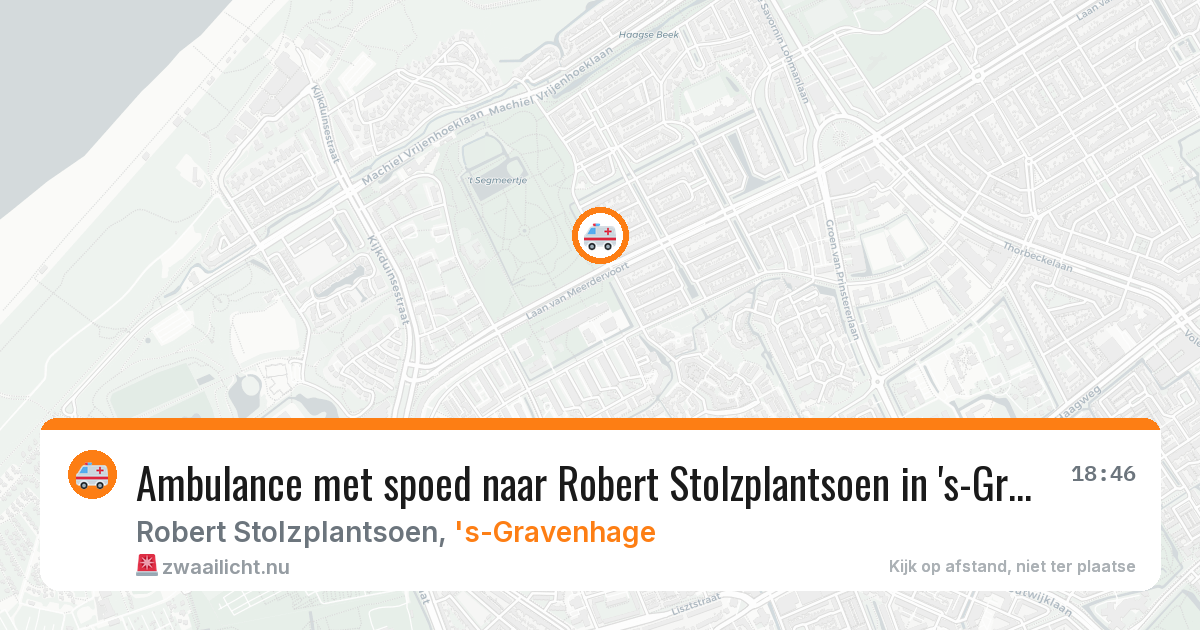 Ambulance met spoed naar Robert Stolzplantsoen in 's-Gravenhage — 21 jul 2026