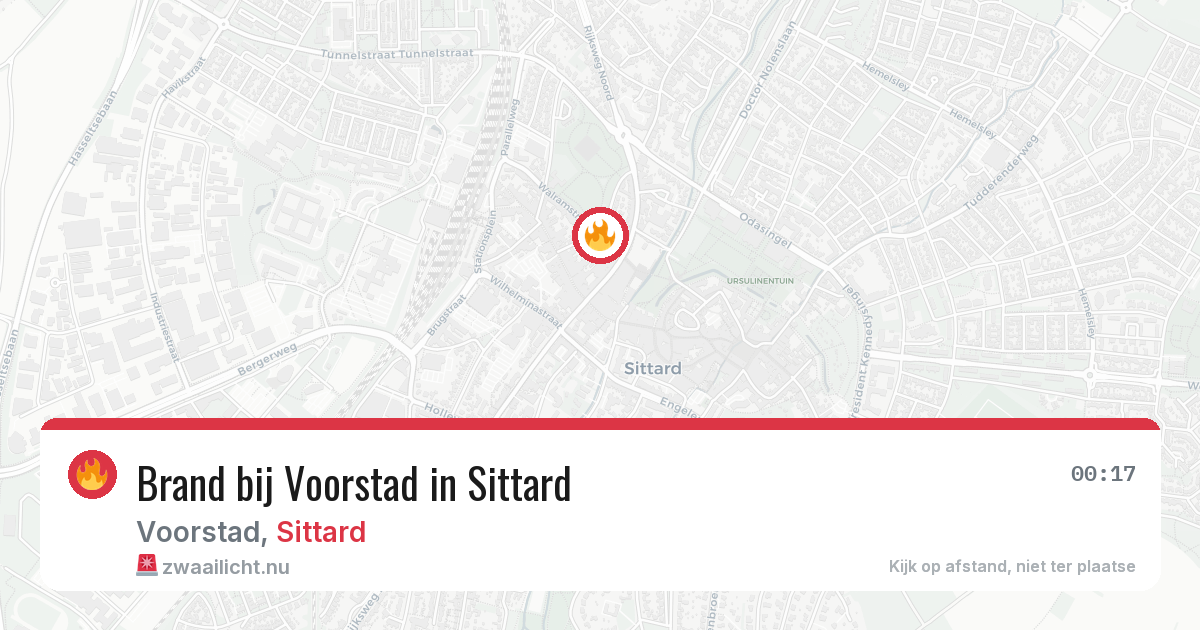 Brand bij Voorstad in Sittard — 23 jul 2026