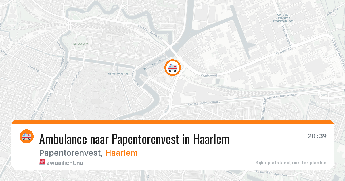 Ambulance naar Papentorenvest in Haarlem — 26 jul 2026