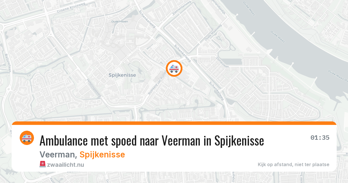 Ambulance met spoed naar Veerman in Spijkenisse — 28 mrt 2026