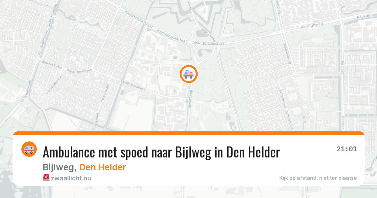Ambulance met spoed naar Bijlweg in Den Helder — 24 mrt 2026