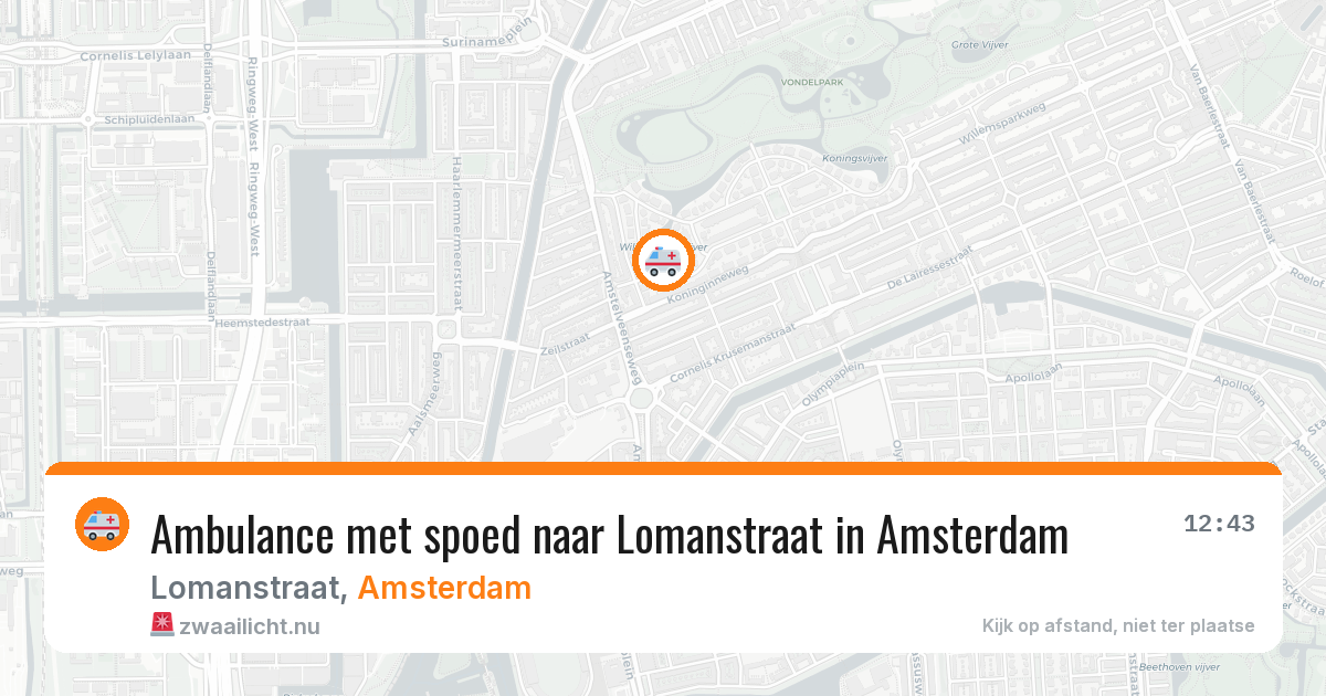 Ambulance met spoed naar Lomanstraat in Amsterdam — 17 jul 2026