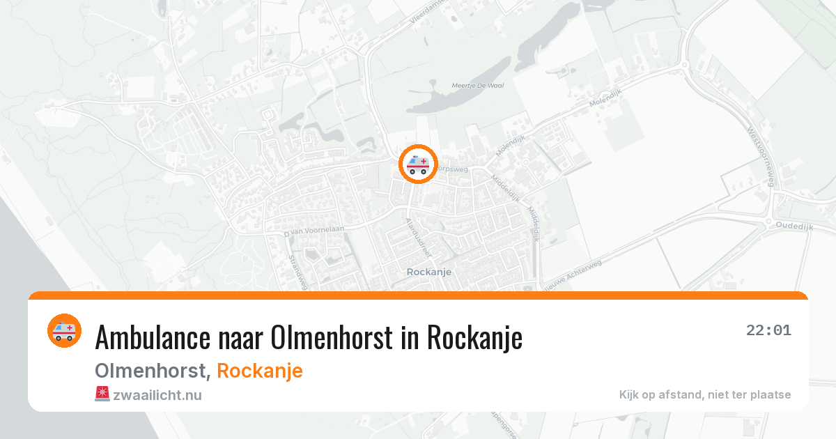Ambulance naar Olmenhorst in Rockanje — 13 jul 2026