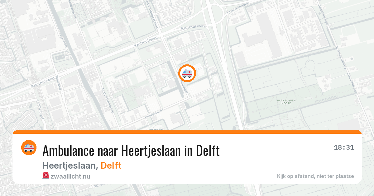 Ambulance naar Heertjeslaan in Delft — 14 mrt 2026