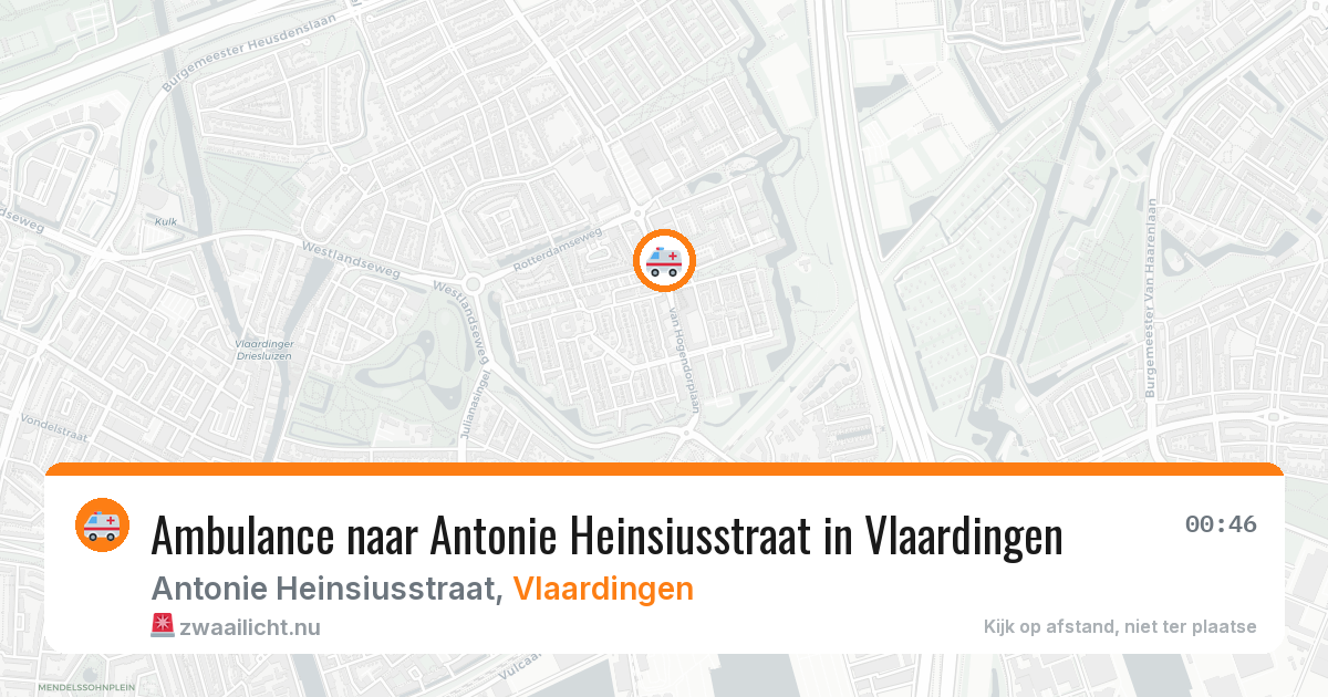 Ambulance naar Antonie Heinsiusstraat in Vlaardingen — 25 mrt 2026
