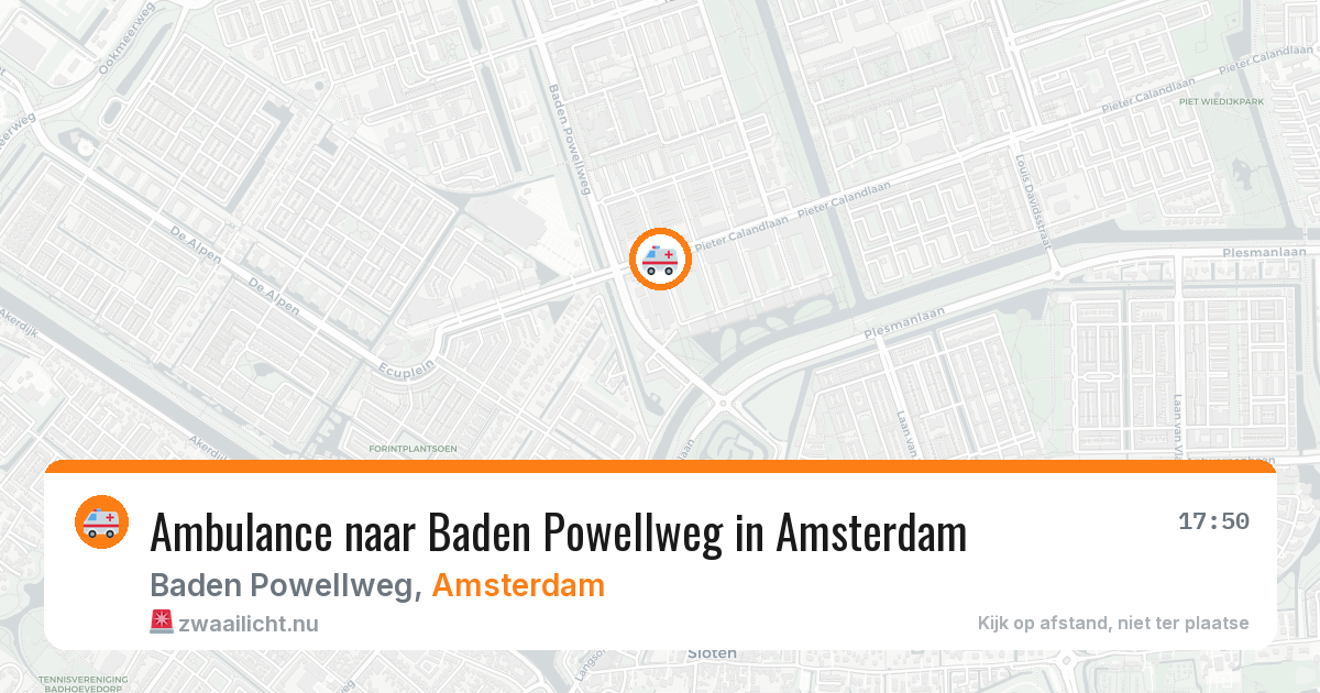 Ambulance naar Baden Powellweg in Amsterdam — 24 mei 2026
