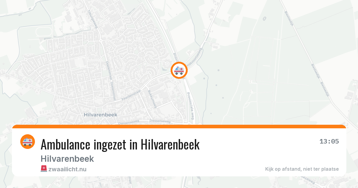 Ambulance ingezet in Hilvarenbeek — 12 mei 2026