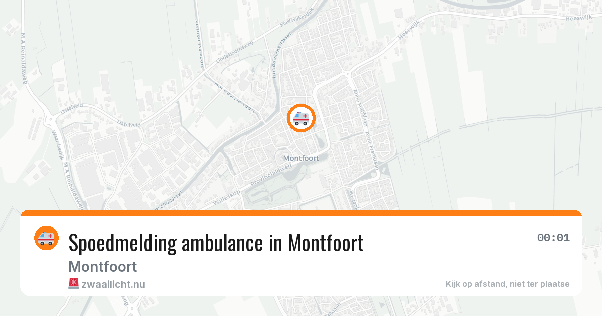 Spoedmelding ambulance in Montfoort — 2 apr 2026