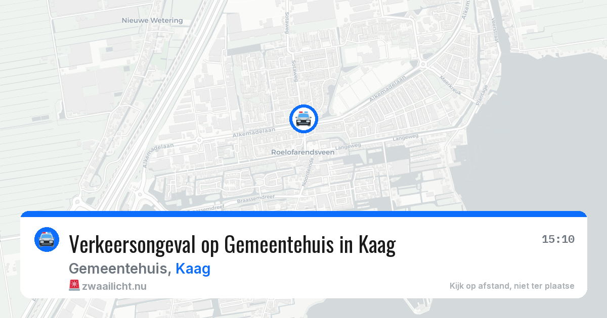 Verkeersongeval op Gemeentehuis in Kaag — 22 mei 2026