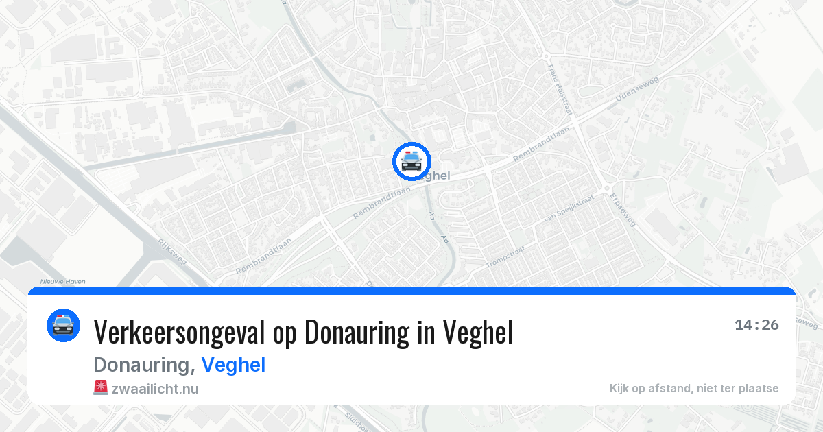 Verkeersongeval op Donauring in Veghel — 16 jul 2026
