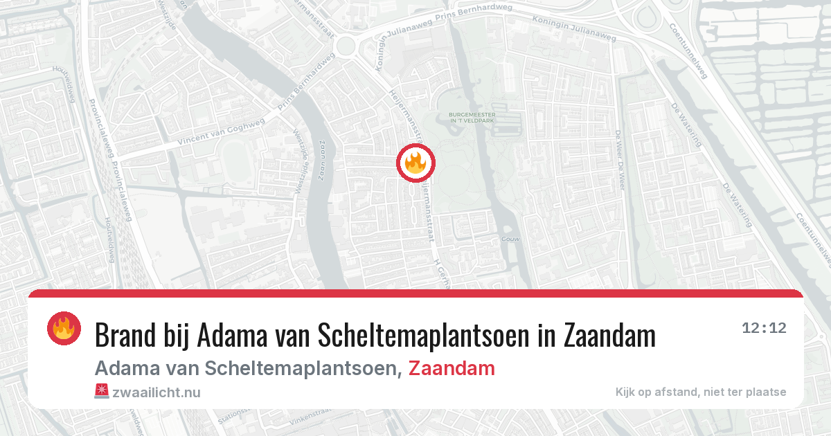 Brand bij Adama van Scheltemaplantsoen in Zaandam — 2 jun 2026