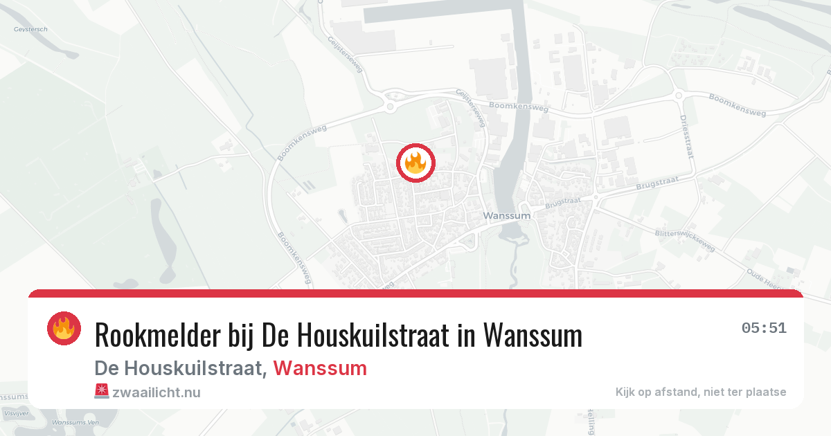 Rookmelder bij De Houskuilstraat in Wanssum — 25 feb 2026