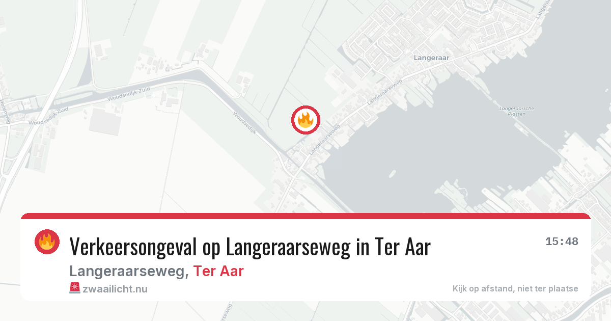 Verkeersongeval op Langeraarseweg in Ter Aar — 11 jul 2026