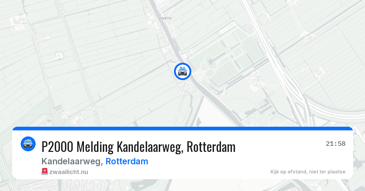 P2000 Melding Kandelaarweg, Rotterdam — 12 jul 2026