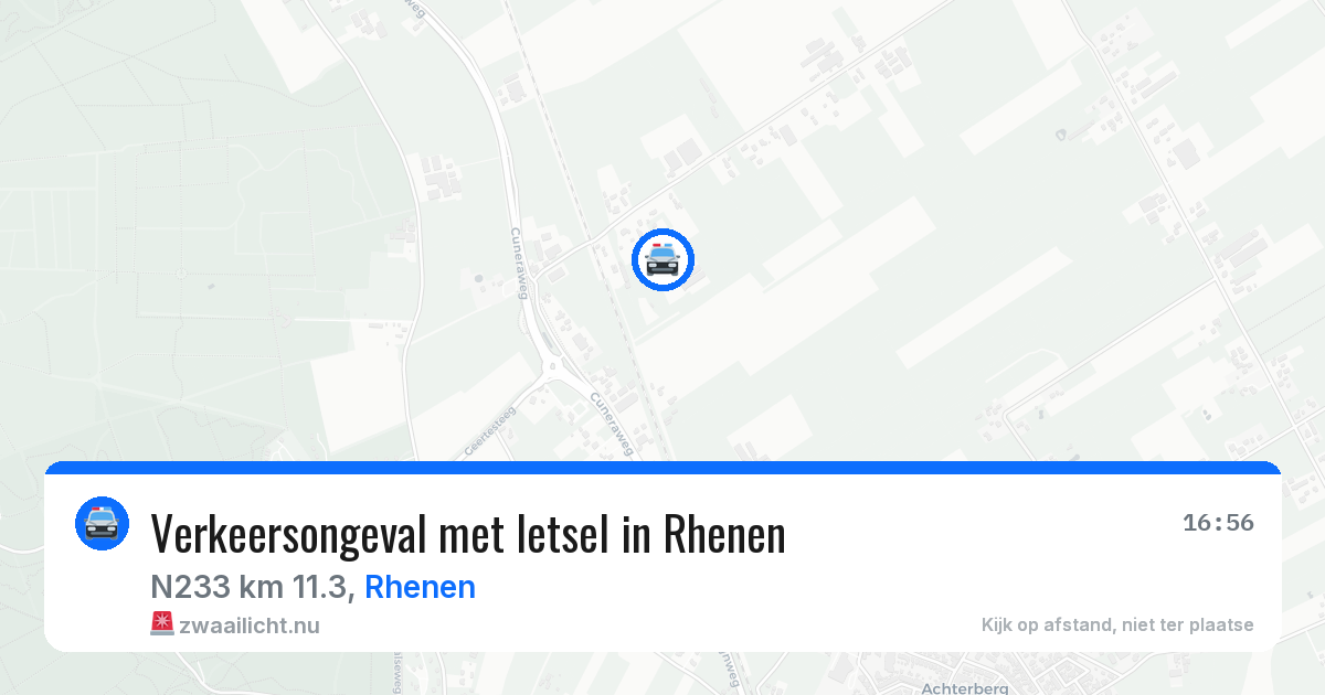 Verkeersongeval met letsel in Rhenen — 19 apr 2026