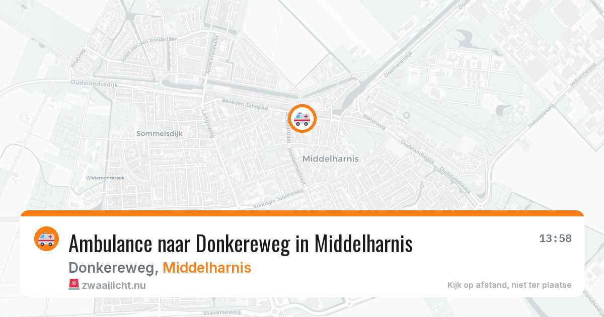 Ambulance naar Donkereweg in Middelharnis — 13 jul 2026