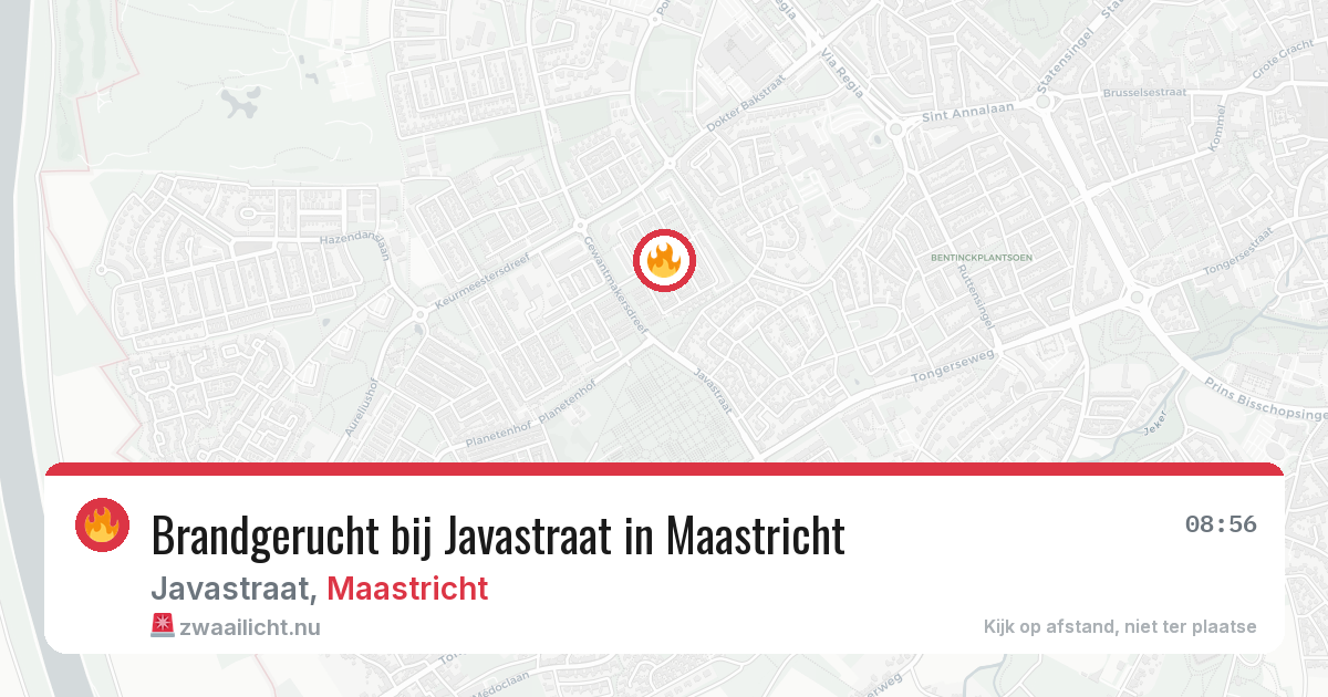 Brandgerucht bij Javastraat in Maastricht — 17 jul 2026