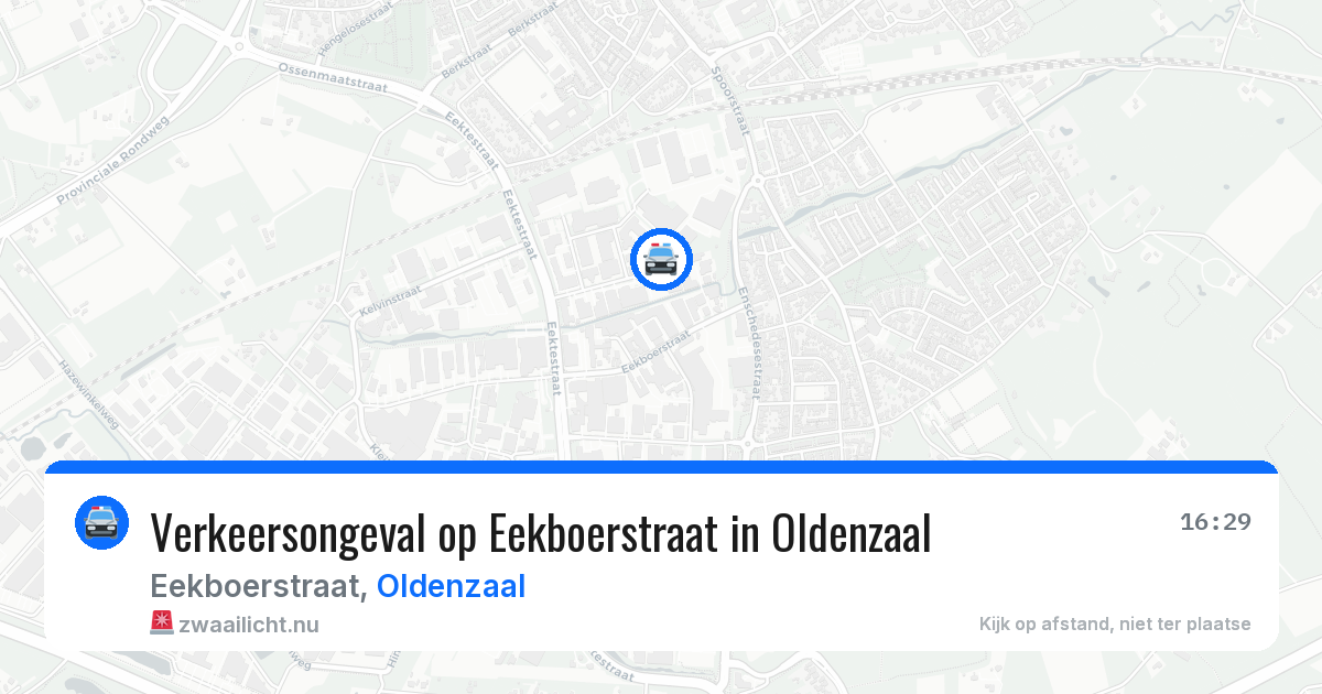 Verkeersongeval op Eekboerstraat in Oldenzaal — 9 jul 2026