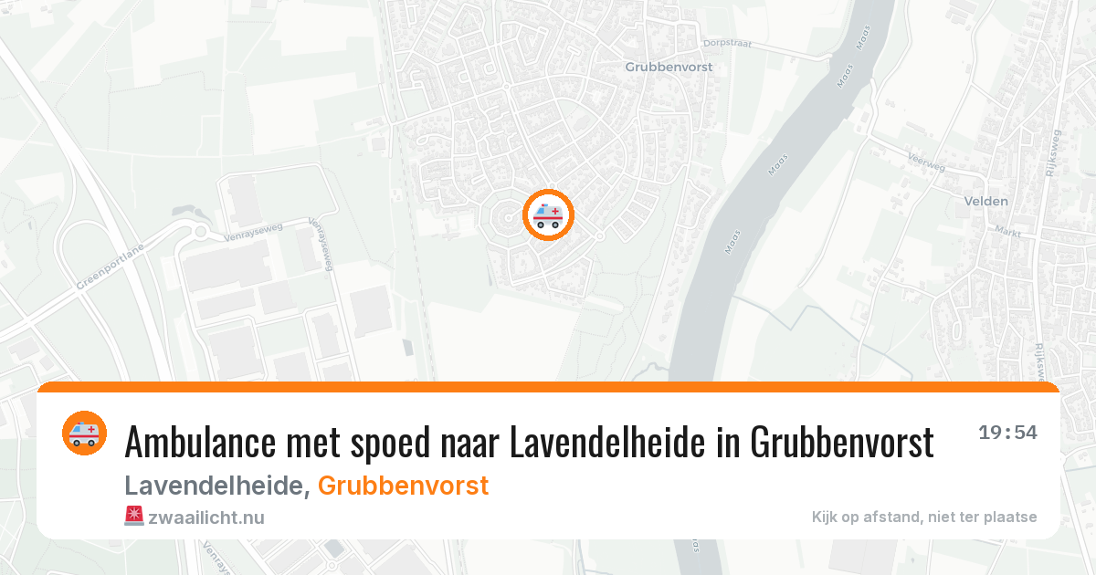 Ambulance met spoed naar Lavendelheide in Grubbenvorst — 10 jul 2026