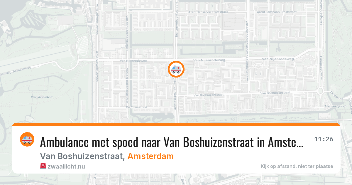 Ambulance met spoed naar Van Boshuizenstraat in Amsterdam — 22 jul 2026