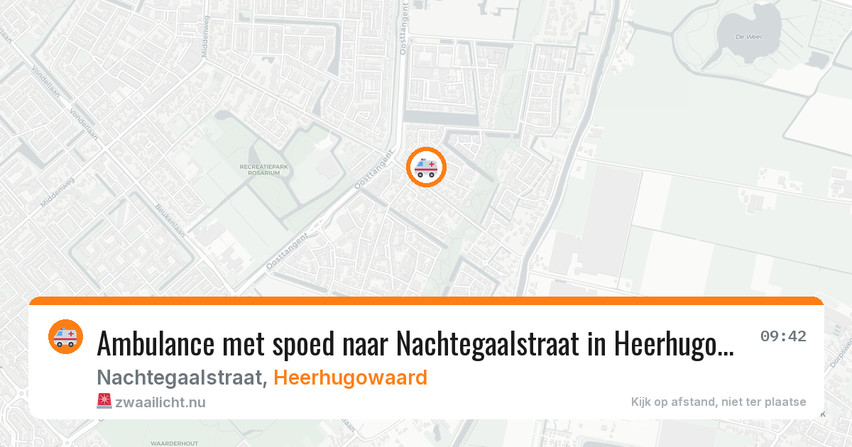 Ambulance met spoed naar Nachtegaalstraat in Heerhugowaard — 20 mei 2026